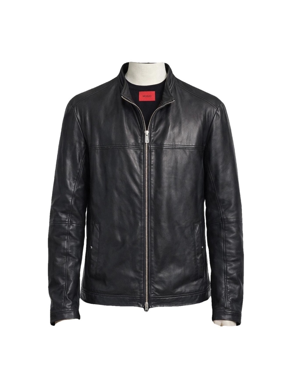 HUGO BOSS Vintage Black Leather Jacket